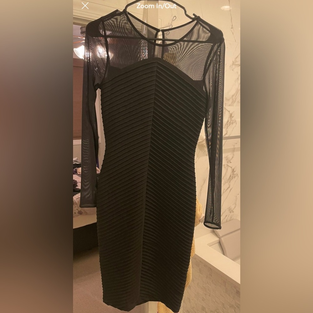 Calvin Klein black sheer dress sz 2